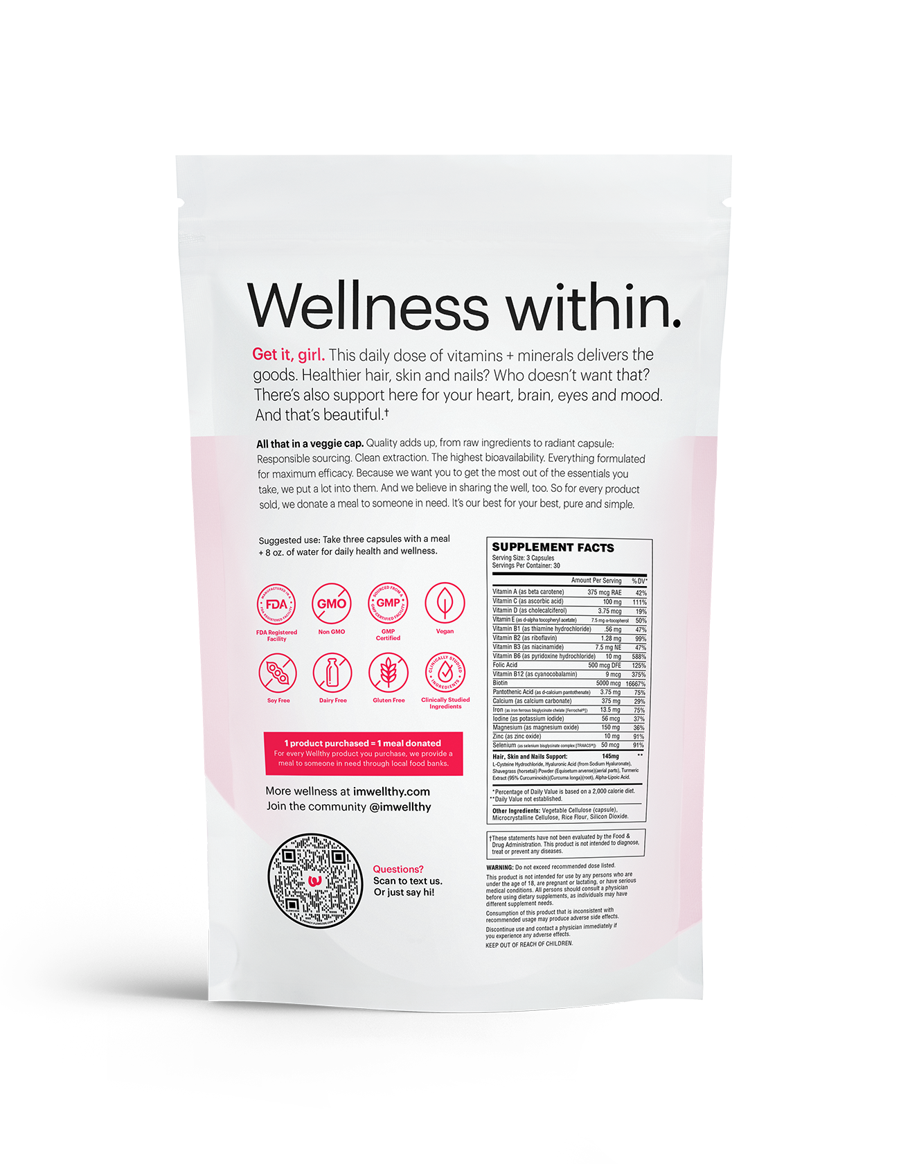 HER: Women’s multivitamin plus hair, skin & nail support Supplements Wellthy Nutraceuticals 